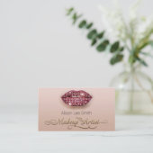 Makeup Artist / Diamonds Sparkle Lips Visitekaartje (Staand voorkant)