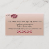 Makeup Artist / Diamonds Sparkle Lips Visitekaartje (Achterkant)