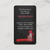 Makeup Artist/Diamonds Sparkle Lipstick Visitekaartje (Achterkant)