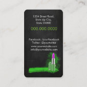 Makeup Artist/Diamonds Sparkle Lipstick Visitekaartje (Achterkant)