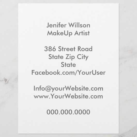 Makeup Artist Discount Offer Flyer (Achterkant)