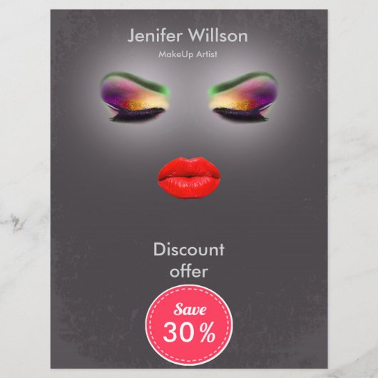 Makeup Artist Discount Offer Flyer (Voorkant)