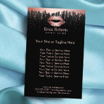 Makeup Artist Drift Roos Gold Lips Beauty Salon Flyer<br><div class="desc">Makeup artiest die Roos Gold Lips Beauty Salon Brochures uitdrijft.</div>