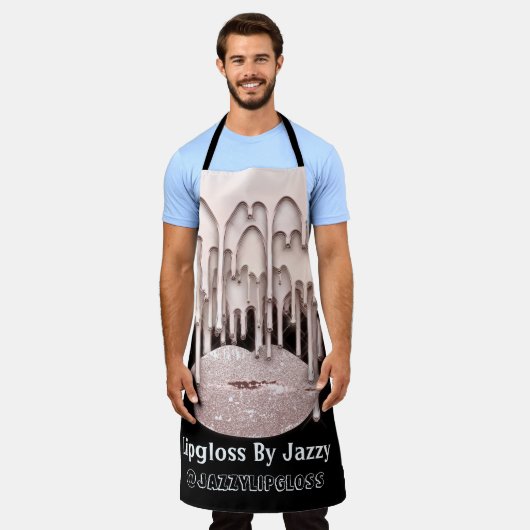 Makeup Artist drijft Kiss Lips drijft Roos 3DEffec Schort (Gedragen)