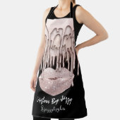 Makeup Artist drijft Kiss Lips drijft Roos zwart Schort (Insitu)