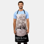 Makeup Artist drijft Kiss Lips drijft Roos zwart Schort (Gedragen)