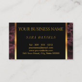 Makeup Artist Dusty Roos en Black Marble Visitekaartje (Achterkant)