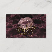 Makeup Artist Dusty Roos en Black Marble Visitekaartje (Voorkant)