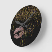 Makeup Artist Dusty Roos Lips and Gold Confetti Ronde Klok (Hoek)