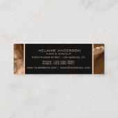 Makeup Artist Elegant Agate Black en Gold Marble Mini Visitekaartje (Achterkant)