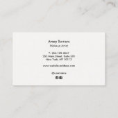 Makeup Artist Elegant Faux Ingegraveerd Rosette Bl Visitekaartje (Achterkant)