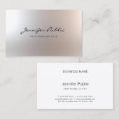 Makeup Artist Elegant Fine Glam Plain Beauty Salon Visitekaartje (Voorkant / Achterkant)