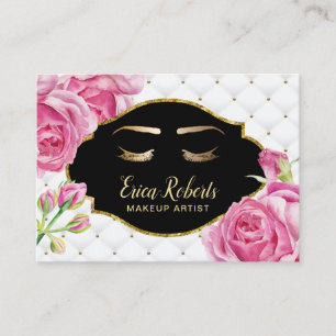 Makeup Artist Elegant Floral Luxury Beauty Salon Visitekaartje