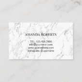 Makeup Artist Elegant Marble Beauty Salon Visitekaartje (Achterkant)