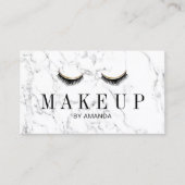 Makeup Artist Elegant Marble Beauty Salon Visitekaartje (Voorkant)