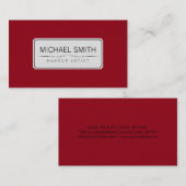 Makeup Artist Elegant Modern Brick Colors Visitekaartje (Voorkant / Achterkant)
