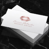 Makeup Artist Elegant Roos Gold Lips Salon Visitekaartje