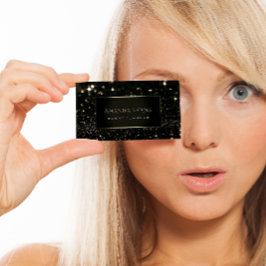 Makeup Artist Event Black Lijst Gold Spark Sepia Visitekaartje