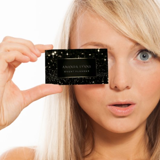 Makeup Artist Event Black Lijst Gold Spark Sepia Visitekaartje