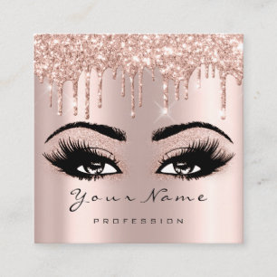 Makeup Artist Event breekt glitter Eyelash Square Vierkante Visitekaartje