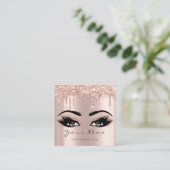 Makeup Artist Event breekt glitter Eyelash Square Vierkante Visitekaartje (Staand voorkant)