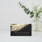 Makeup Artist Event Lash Stylist Gold Black Spark Afsprakenkaartje (Staand voorkant)