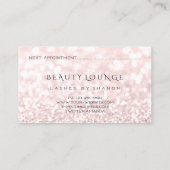 Makeup Artist Event Lashes Beauty Pink Grey Blush Afsprakenkaartje (Achterkant)