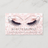 Makeup Artist Event Lashes Beauty Pink Grey Blush Afsprakenkaartje (Voorkant)