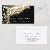 Makeup Artist Event Lasht Stylist Gold Black Afsprakenkaartje (Voorkant / Achterkant)
