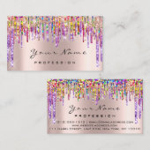 Makeup Artist Event Nails Holograaf Unicorn Rainbo Visitekaartje (Voorkant / Achterkant)