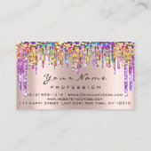 Makeup Artist Event Nails Holograaf Unicorn Rainbo Visitekaartje (Achterkant)