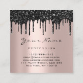 Makeup Artist Event Planner Black Drift Influencer Vierkante Visitekaartje (Achterkant)