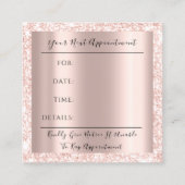 Makeup Artist Event Planner Black Pink Drives VIp Afsprakenkaartje (Achterkant)