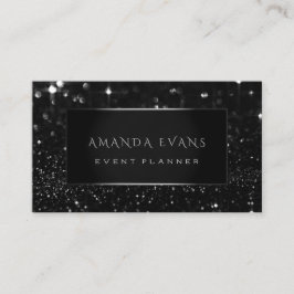 Makeup Artist Event Planner Black Silver Spark Visitekaartje