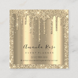 Makeup Artist Event Planner Champagne Gold Drivers Afsprakenkaartje