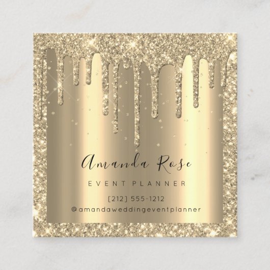 Makeup Artist Event Planner Champagne Gold Drivers Afsprakenkaartje (Voorkant)