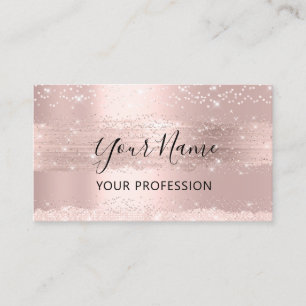 Makeup Artist Event Planner Confetti Pink Rose Visitekaartje