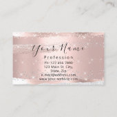 Makeup Artist Event Planner Confetti Pink Rose Visitekaartje (Achterkant)