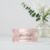 Makeup Artist Event Planner Confetti Pink Rose Visitekaartje (Staand voorkant)