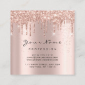 Makeup Artist Event Planner Glitter Eyelash Square Vierkante Visitekaartje (Achterkant)