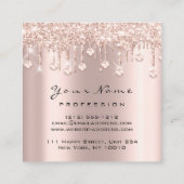 Makeup Artist Event Planner Glitter Spark Crystals Vierkante Visitekaartje (Achterkant)