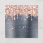 Makeup Artist Event Planner Glitter Spark Gray Gre Vierkante Visitekaartje (Voorkant)