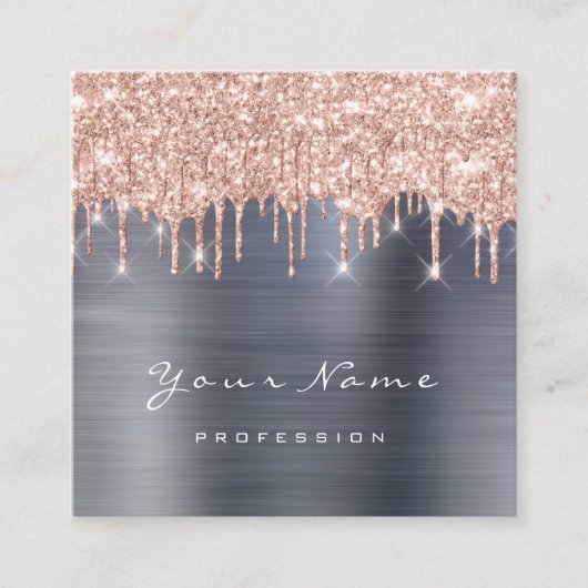 Makeup Artist Event Planner Glitter Spark Gray Gre Vierkante Visitekaartje (Voorkant)