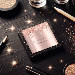 Makeup Artist Event Planner Glitter Spark Square Vierkante Visitekaartje