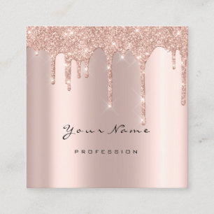 Makeup Artist Event Planner Glitter Sparkly Square Vierkante Visitekaartje
