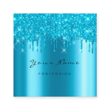 Makeup Artist Event Planner Glitter Turquoise Blue