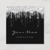 Makeup Artist Event Planner Grey Black Drivers Vierkante Visitekaartje (Voorkant)