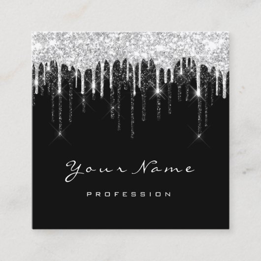 Makeup Artist Event Planner Grey Black Drivers Vierkante Visitekaartje (Voorkant)