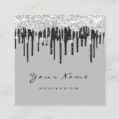 Makeup Artist Event Planner Grey Grey Grey Vierkante Visitekaartje (Voorkant)