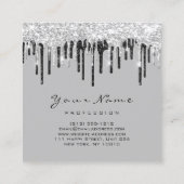 Makeup Artist Event Planner Grey Grey Grey Vierkante Visitekaartje (Achterkant)